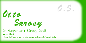 otto sarosy business card